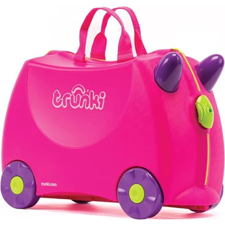TRUNKI Kinderkoffer Trolley Trixie (Rosa) | Handgepäck zum Draufsitzen, 18 Liter, 5 Jahre Garantie – Bild 1