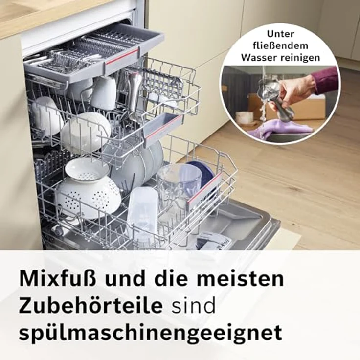 BOSCH Stabmixer ErgoMaster Serie 8, MSM8M930, 1500 W, Edelstahl, 6 Klingen, Spiralkabel, Zerkleinerer, luftgekühlter Motor, Mixbecher – Bild 11