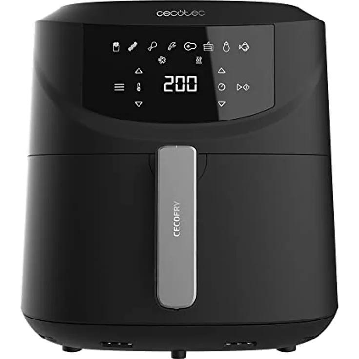 Cecotec Heißluftfritteuse Cecofry Absolute 7600 7,6 L. 2000 W, digital und kompakt, PerfectCook-Technologie, einstellbare Temperatur und Zeit, Touchpad, 8 Modi