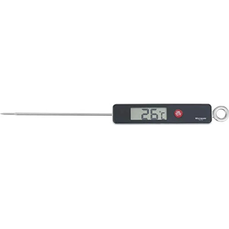 Westmark Digitales Einstichthermometer, Mit automatischer Ausschaltfunktion, Gesamtlänge: 27,7 cm, Rostfreier Edelstahl-Kunststoff, Schwarz-Silber, 12782280 – Bild 3