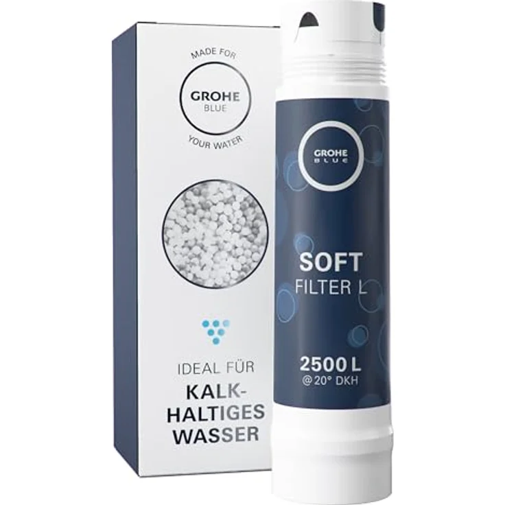 Grohe Blue Filter L-Size, Wasserfilter mit 2500 Liter Kapazität und 5 Reinigungsstufen, Blau – Bild 1