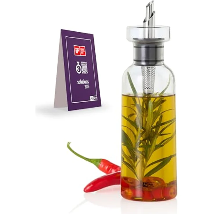 AdHoc Essig-/Ölflasche 21 cm, eleganter Tischspender für Essig und Öl – Bild 1