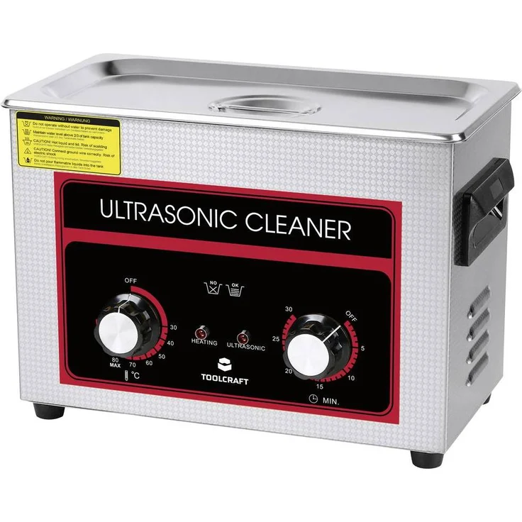 Toolcraft Ultraschallreiniger Schmuck, Werkstatt, Bürobedarf 180W 4.5l mit Heizung, mit Reinigungsk, Ultraschallreiniger – Bild 1
