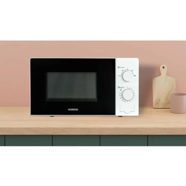 OCEANIC MO20W11, Weiße Mikrowelle, 20l, 45.4 x H26.1 x D32.6 cm – Bild 5