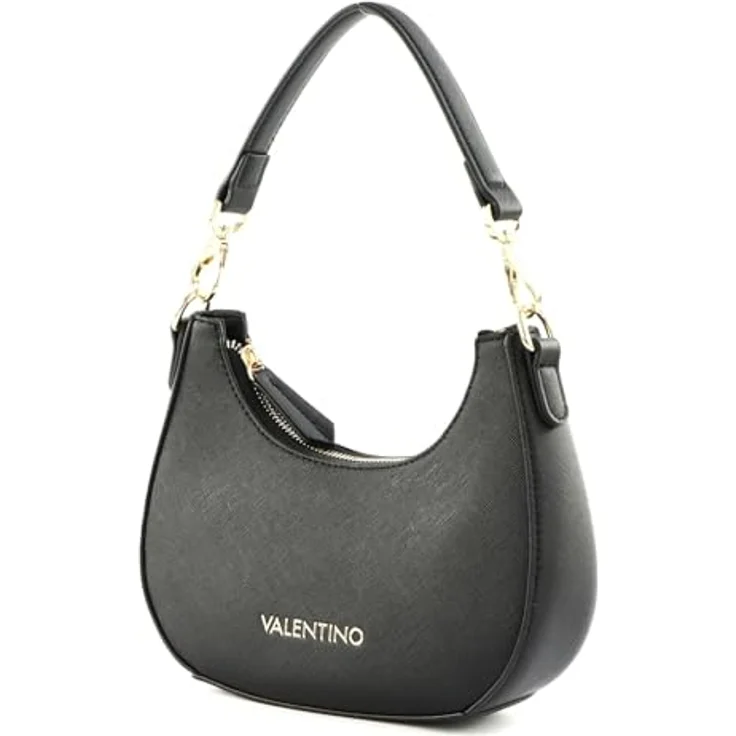 Valentino Bags Zero RE Hobo Bag 305, Schultertasche aus recyceltem Kunstleder in Saffiano-Optik, Schwarz – Bild 3