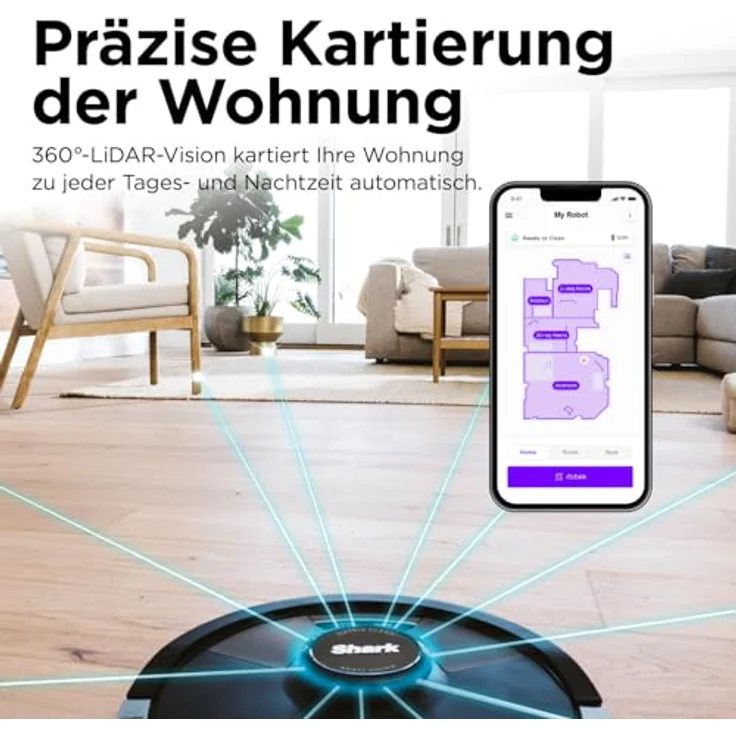 Shark Mtrix Plus Wischroboter Shark RV2620WAEU 2-in-1 Saug- und Wischroboter, Ohne Beutel, Abnehmbare Bürste – Bild 6