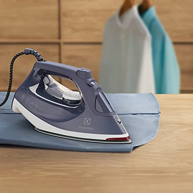 Electrolux Bügeleisen Refine 600 E6SI1-2MN, Dampfbügeleisen mit kratzfester GLISSIUM 175-Sohle, selbstreinigend, Anti-Tropffunktion, Misty Navy – Bild 3