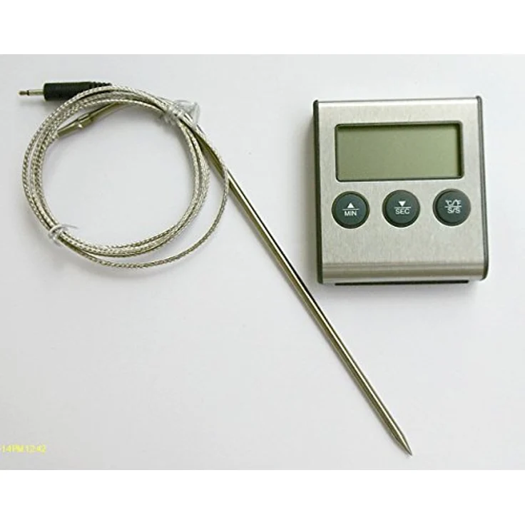 DIW Bratenthermometer ET921, digitales Fleischthermometer bis 250°C mit Alarm, Timer und hitzefestem Einstichfühler – Bild 3