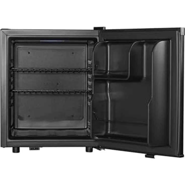 METRO Professional Minibar GMB1045B, 45 L, leiser Betrieb mit LED-Beleuchtung, 2 verstellbare Einlegeböden, umkehrbare Tür, schwarz – Bild 4