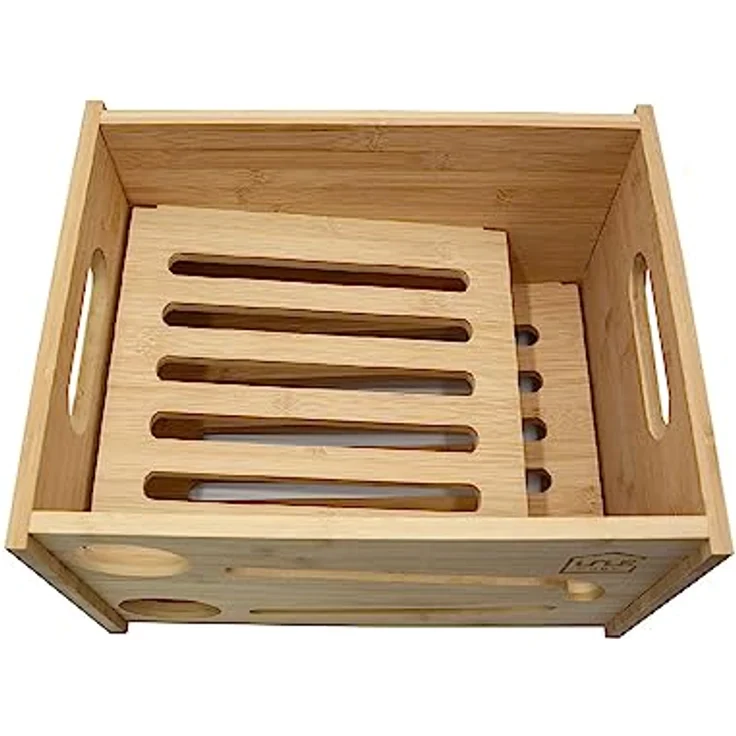 UNUS Home Bierkasten Flaschenrutsche aus Holz, Flaschenhalter für Kühlschrank, ca. 39x31x25 cm – Bild 3