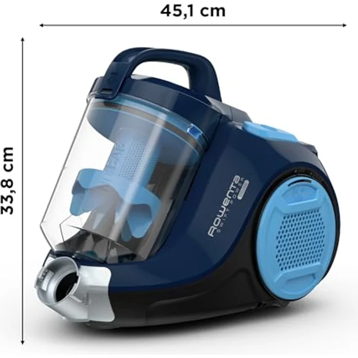 Rowenta Swift Power Cyclonic Home & Car Staubsauger ohne Beutel, kompakt, 99.98% Filtration, Zyklon-Technologie, Blau – Bild 3
