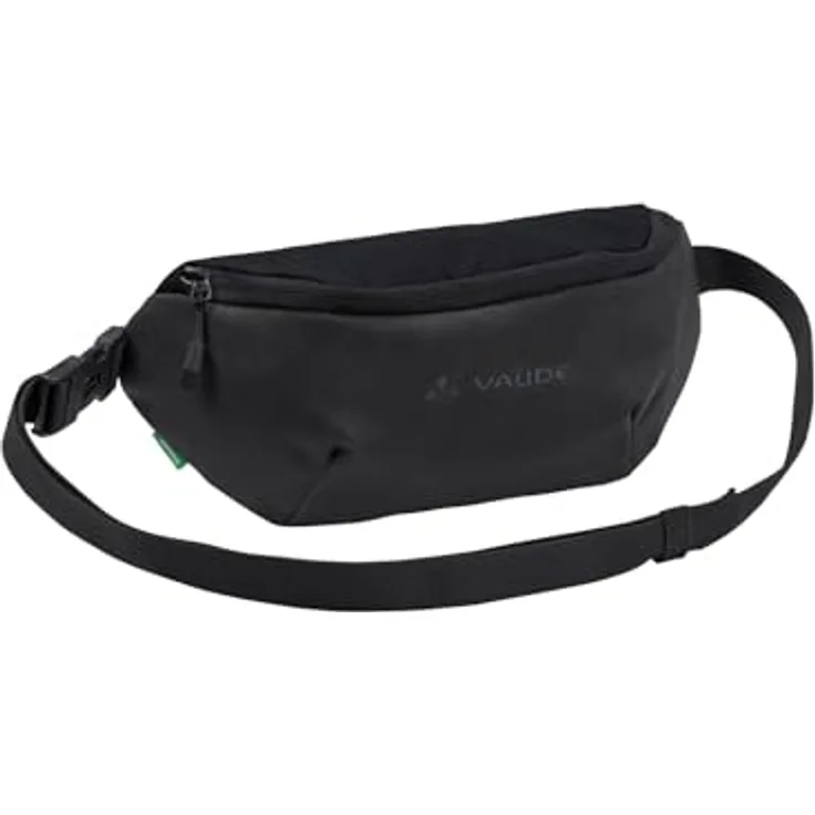 VAUDE Umhängetasche CityMove Black, urbane Hüft- und Crossbody Tasche aus recycelten Materialien mit Diebstahlschutz, verstellbarem Schultergurt und übersichtlicher Innenaufteilung