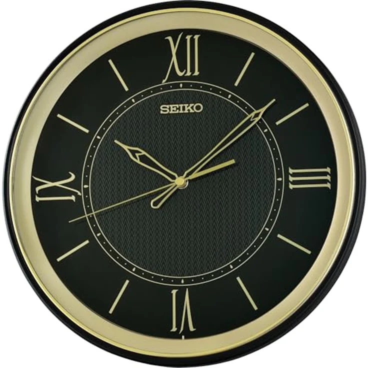 Seiko Clocks Wanduhr QXA834K, schleichende Sekunde, Kunststoffgehäuse, schwarz, Ø34 x 4.5 cm – Bild 2