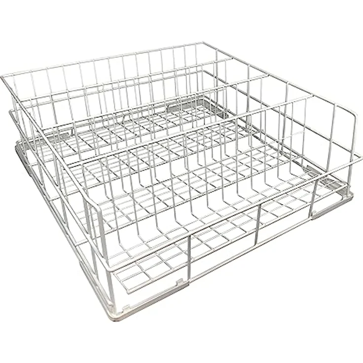 Morleos Gläserspülkorb Drahtgitterkorb 400x400 mm, 4 Reihen für Gastro-Spülmaschinen, Made in EU, robust mit Kunststoffbeschichtung – Bild 5