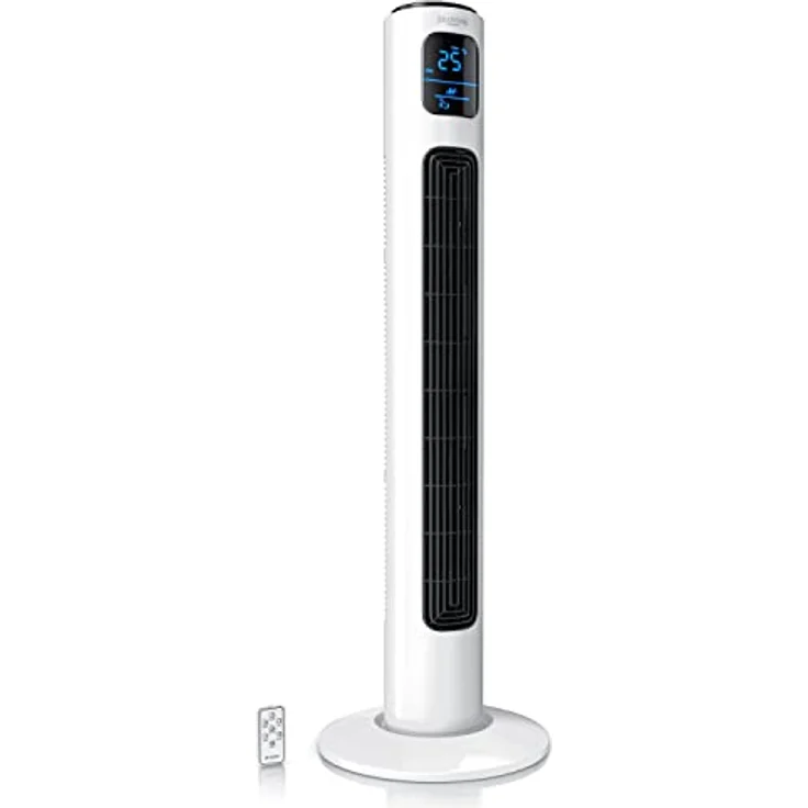 Brandson - ECO Turmventilator Silent mit DC-Motor - Testsieger 2023-12 Geschwindigkeiten - Ventilator Standventilator - Timer - inkl. Fernbedienung – sehr leise - energiesparend – Bild 1