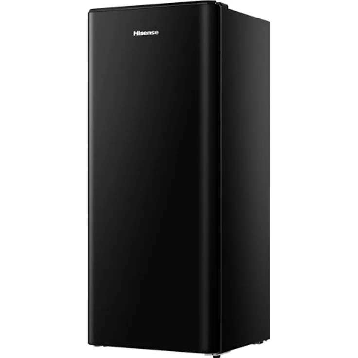 Hisense RR220D4BBE - Kühlschrank mit einer Tür, Freeze Zone Gefrierschrank, 165 l Fassungsvermögen, 128 cm hoch, Class E, Weinregal, Cycle Defrost (zyklisch), Obst- und Gemüseschublade, Schwarz – Bild 1