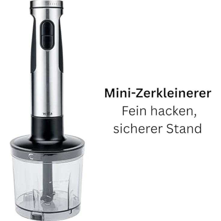 Wilfa Stabmixer FUSION 1500, 1500W Leistung mit Zubehör, silber – Bild 5