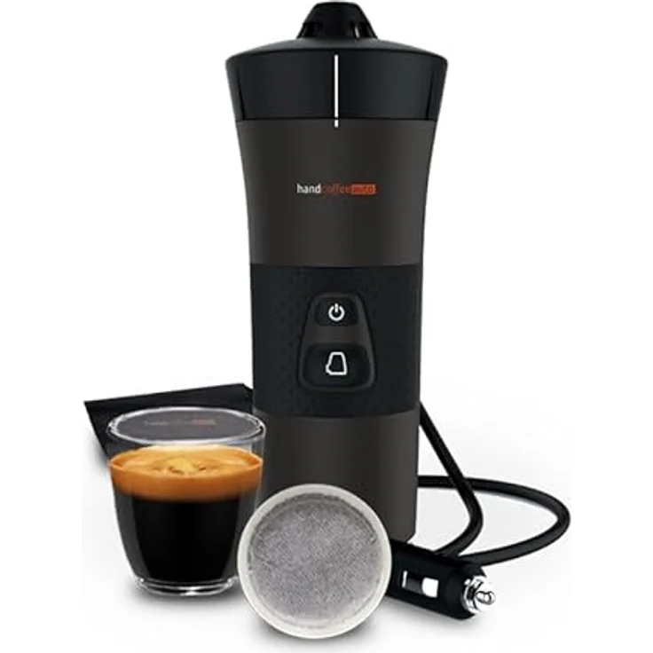 Handpresso 12V Kaffeemaschine Handcoffee Auto - Kaffeemaschine Auto Handpresso 12V für Auto, tragbare Espressomaschine Handpresso, Kaffeemaschine 12V Pads für Reisen. Auto Kaffeemaschine 12Volt – Bild 1