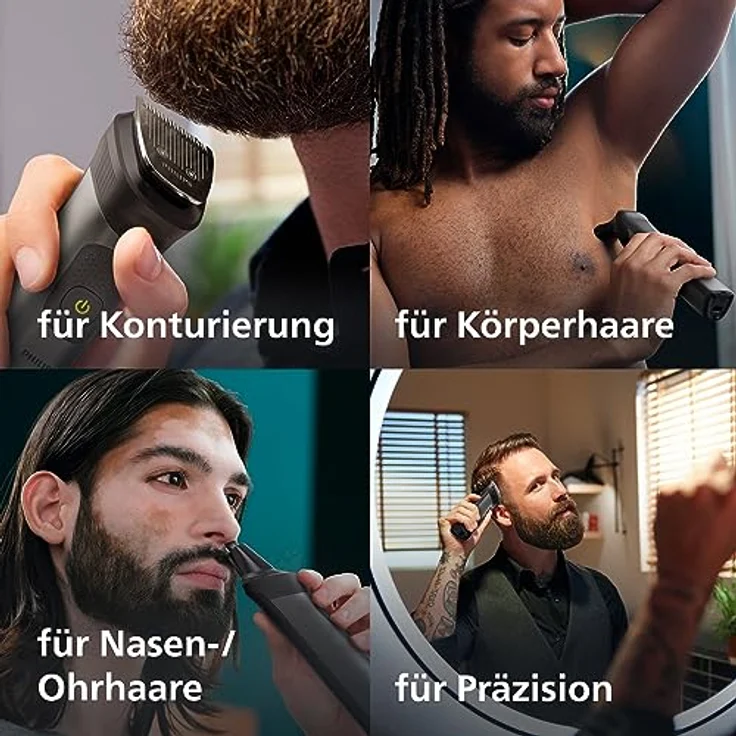 Philips Multigroom Series 7000, All-in-One-Trimmer, 15-in-1 Barttrimmer und Haarschneider für Gesicht, Kopf und Körper - ein Tool mit 26 Längeneinstellungen (0.5-20 mm) (Modell MG7950/15) – Bild 2