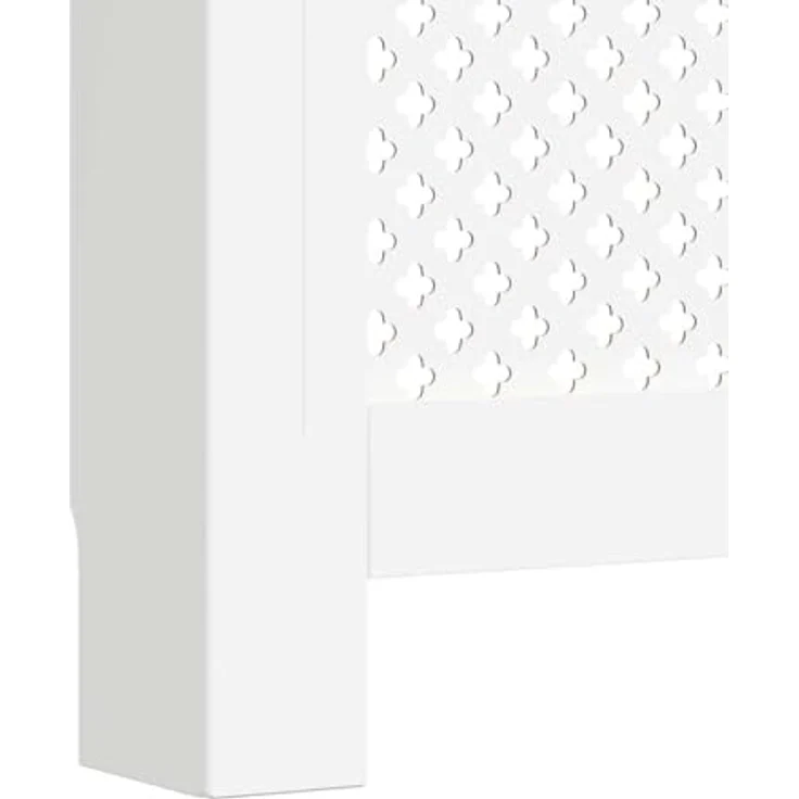 vidaXL Heizkörperabdeckung Weiß, 112x19x81,5 cm MDF mit modernem Design und einfacher Montage – Bild 5