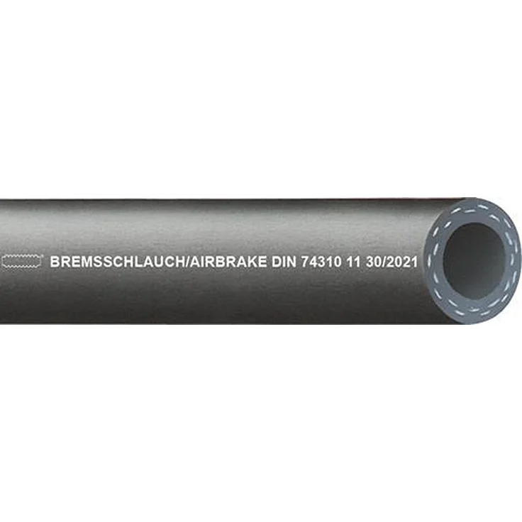 Teguma Schlauch AIRBRAKE, 40er Pack Stickstoffschlauch ID 13mm, schwarz, Betriebsdruck 10 bar, Gummi-Druckluftbremsschlauch