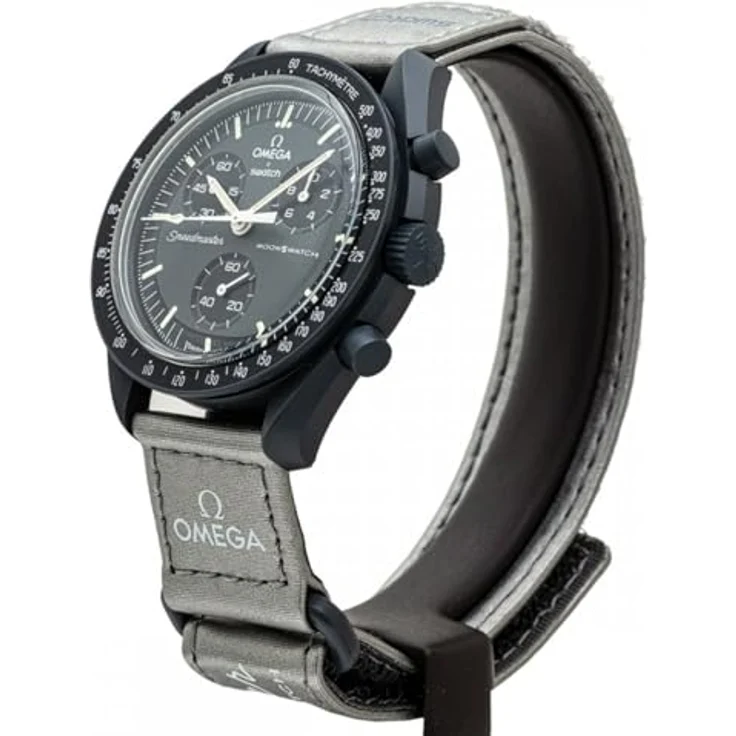 Swatch Chronograph Mission to Mercury Bioceramic MoonSwatch, grau mit VELCRO©-Armband – Bild 4