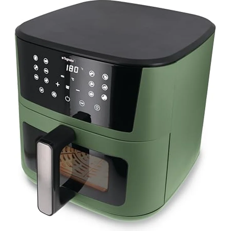Tognana Iridea Heißluftfritteuse 10L, 2300W, digitale Steuerung mit 12 Programmen, Temperatur 80-200°C, Salbeigrün – Bild 2