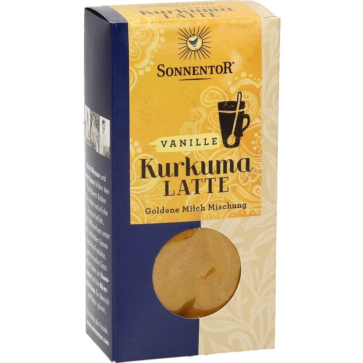 SONNENTOR Kurkuma Latte Vanille Bio, 60 g - Ayurvedischer Tee mit süßlichem Geschmack und einfacher Zubereitung