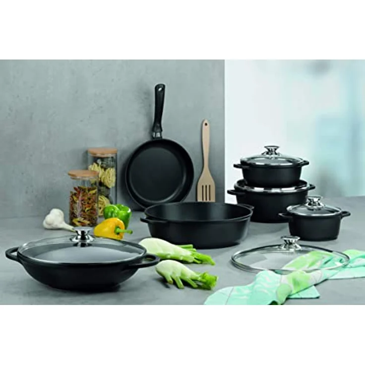 Kela Schmorpfanne Kerros 28cm aus Aluguss, Schwarz, 28 cm – Bild 3