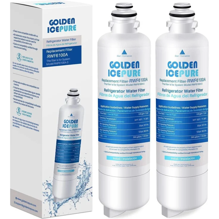 GOLDEN ICEPURE Kühlschrank-Wasserfilter Ersatz, Ultra Clarity Pro 11032518, 2 Stück, einfache Installation, NSF-zertifiziert