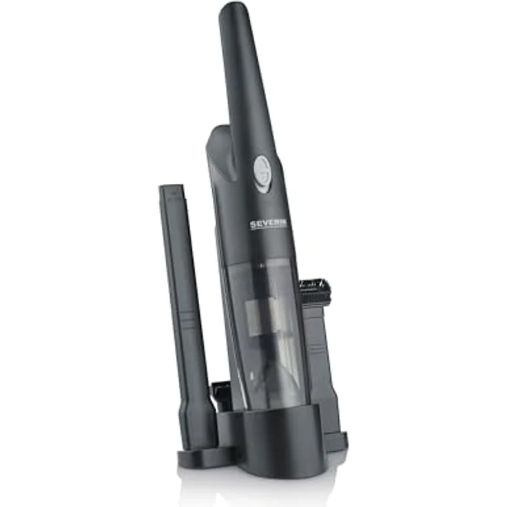 SEVERIN HV 7132, 3-in-1 Handstaubsauger Akku mit bis zu 25 Minuten Laufzeit, Nass- & Trockensauger, schlankes Design, schwarz, inkl. Gummidüse und Möbelaufsatz – Bild 1