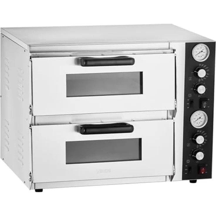 VEVOR elektrischer Pizzaofen PSL-36-EU, 2500 W mit Doppelkammer, Temperaturregelung bis 450 °C für 457 mm Pizza – Bild 9