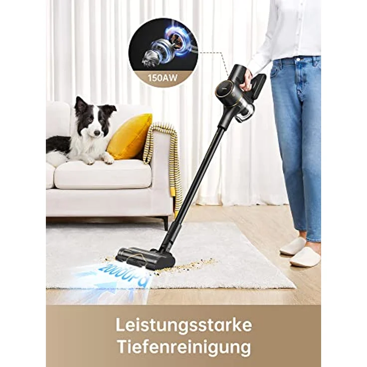 Dreame R10 Pro Kabelloser Staubsauger, 150AW Starke Saugleistung, 65 Min. Laufzeit, Mehrflächenbürste, LED-Lichter, Ideal für Haus- und Autoreinigung, Leicht & Vielseitig – Bild 2