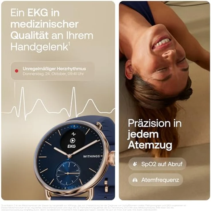 Withings Scanwatch 2 HWA10-MODEL 6-ALL-IN, Unisexuhr mit Gesundheitsüberwachung und 24/7 Aktivitätstracking – Bild 5