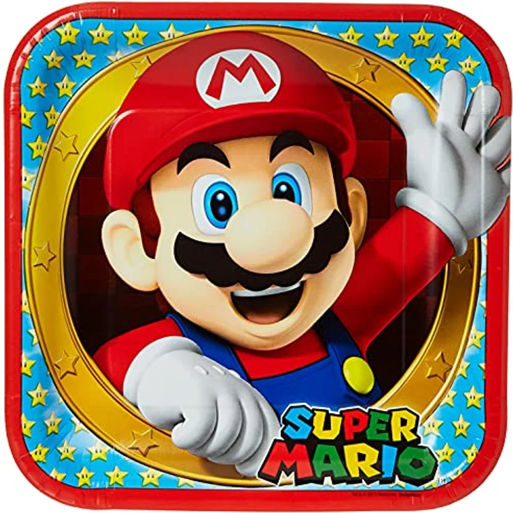 partyboards Super Mario 23 x 23 cm 8 Stück – Bild 3