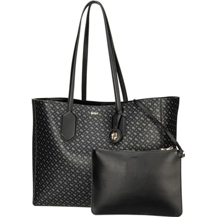 BOSS Shopper Liriel MG 50523322, Kunstleder, Allover-Print, Laptopfach, Reißverschlussetui – Bild 4