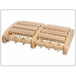 Fußmassageroller für beide Füße, 10 Holzwalzen - Wellness für die Füße - Massageroller roller Fußroller