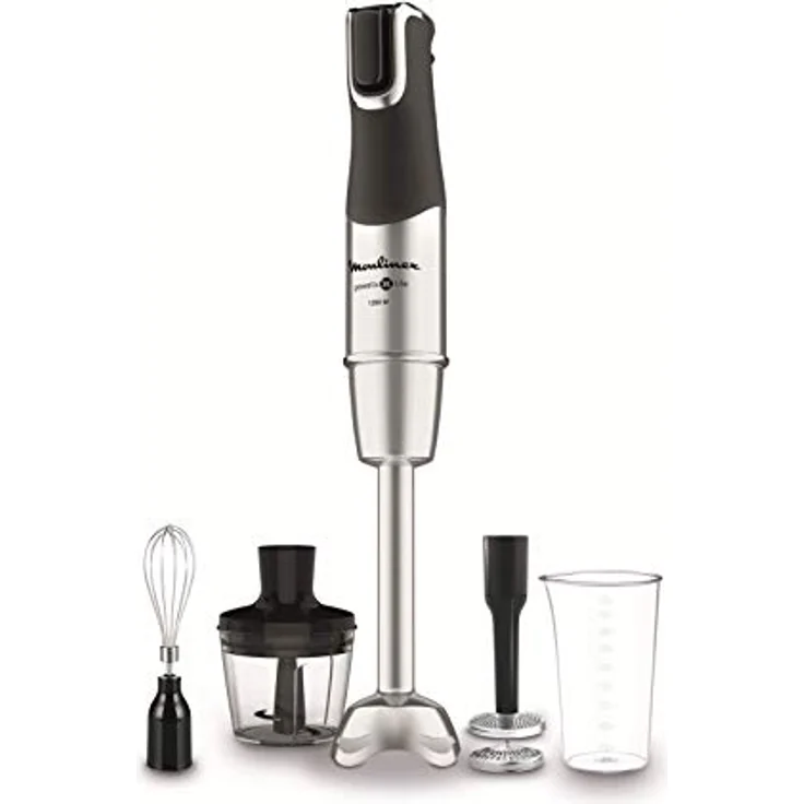 Moulinex Powelix Life DD95HD Stabmixer, 1200 W, robuste Klingen, Pürieraufsatz mit 2 Texturen, ergonomischer Geschwindigkeitsregler, spülmaschinenfeste Teile, Püree-Zubehör – Bild 1