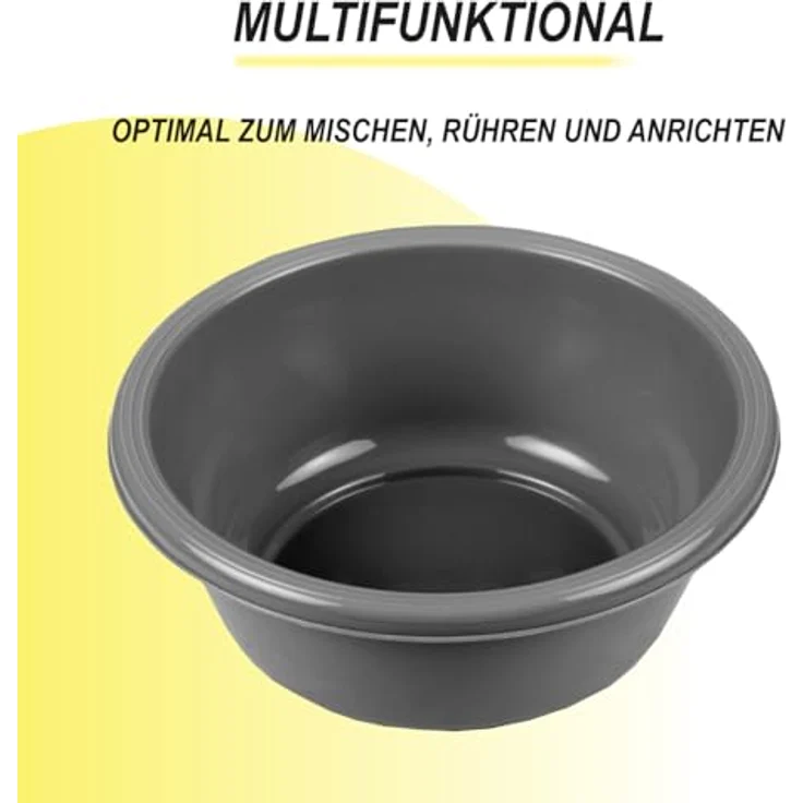 Bestgoodies Rührschüssel im (5er) Set, Kunststoff Mixing Bowl Set (0,7L - 6L), Stapelbare Salatschüssel Servierschalen - lebensmittelecht, vielfältige Größen, mikrowellengeeignet, spülmaschinenfest – Bild 3