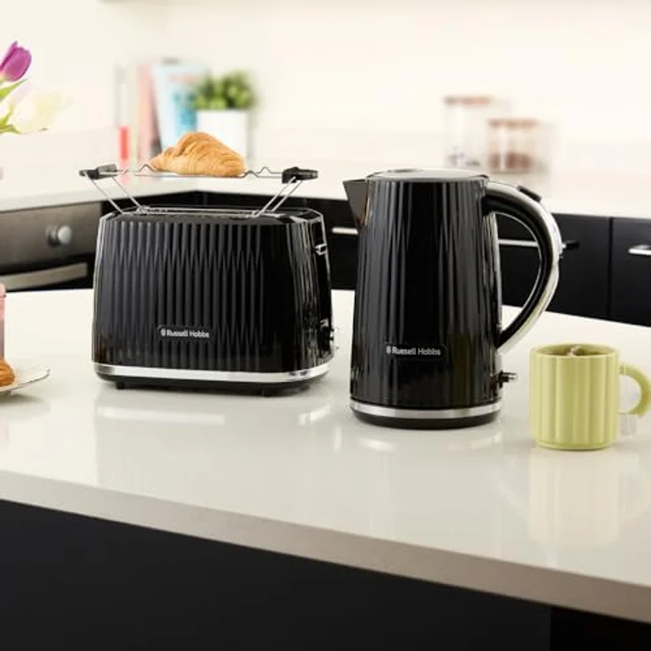 Russell Hobbs Toaster Eden (6 Bräunungsstufen, Hebefunktion, Auftau-, Aufwärm- & Stoppfunktion, Krümelschublade, Brötchenaufsatz, Schwarz) – Bild 10