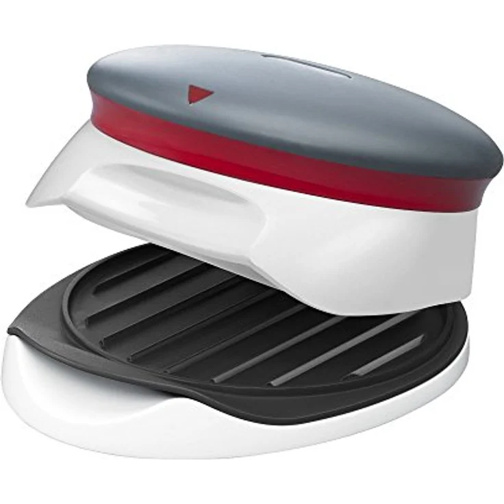 Zyliss Hamburger Presse Grillen, ABS, TPE, Edelstahl, Gummi, Grey, Red, White, Up to 1-2 lb Burger – Bild 6