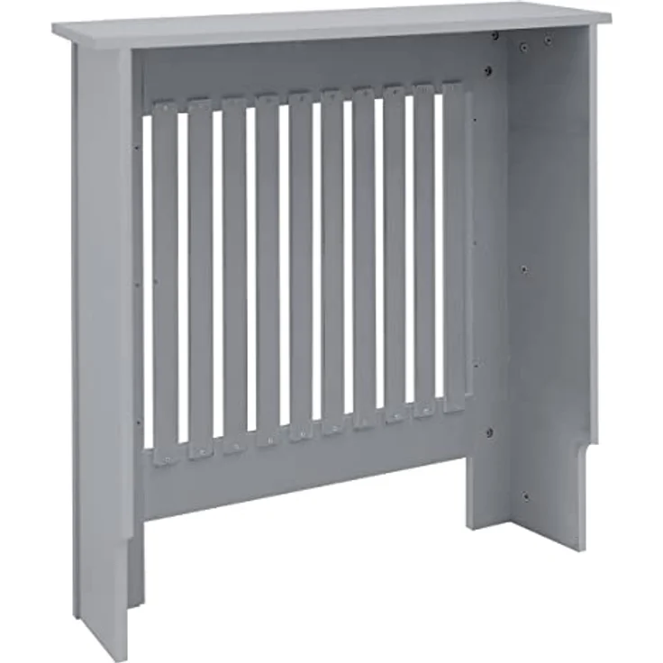 ECD Germany Heizkörperverkleidung Landhausstil 78x19x82 cm, Grau, aus MDF lackiert, für Wohn- und Schlafzimmer – Bild 3