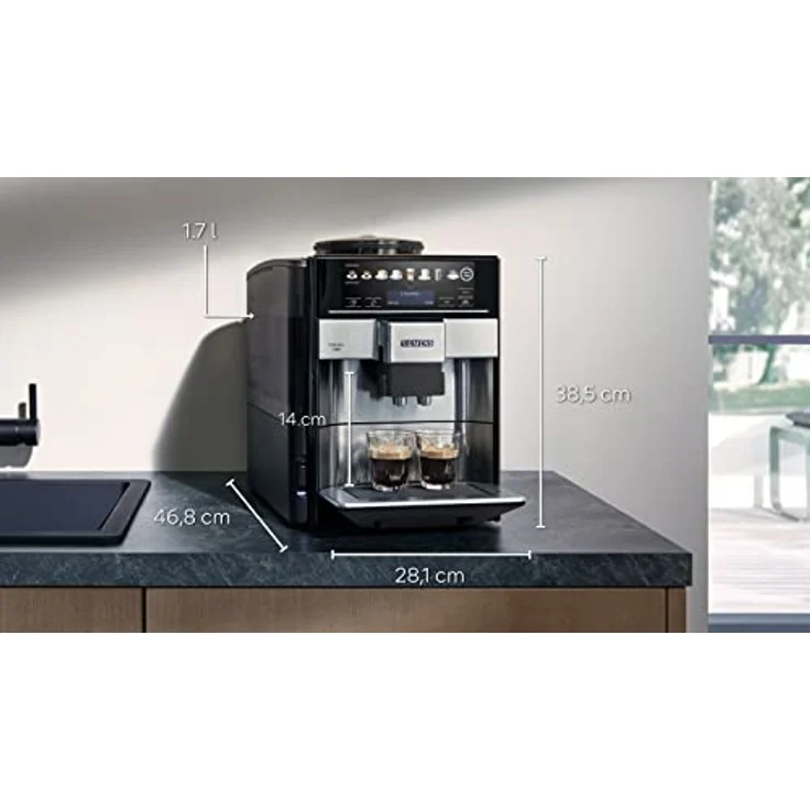 Siemens TE655203RW Kaffeevollautomat, Farbdisplay, Benutzer-Profile, Brita Wasserfilter, 1500 Watt, kein deutschsprachiges Menü – Bild 5