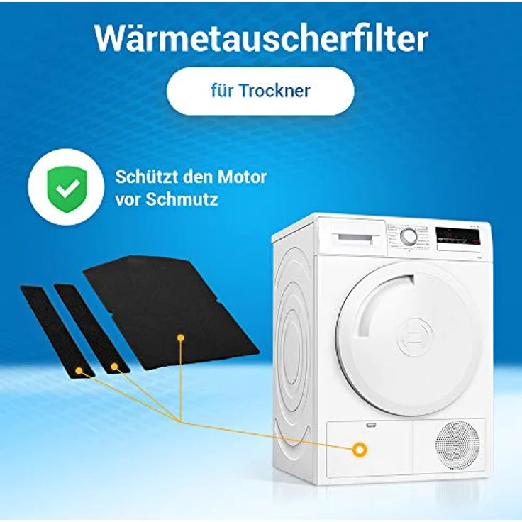 VIOKS SET Schwammfilter für Miеle Wäschetrockner, Ersatz für 6057930 + 9688381, 3-teiliges Set, Hochwertige Filterschwämme zur Pflege von Kondenstrocknern – Bild 2