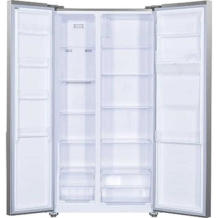 PKM SBS444EIXWD, Side by Side Kühl-Gefrierkombination, 439 L, 2-türig mit Wasserspender, Inox Design – Bild 2