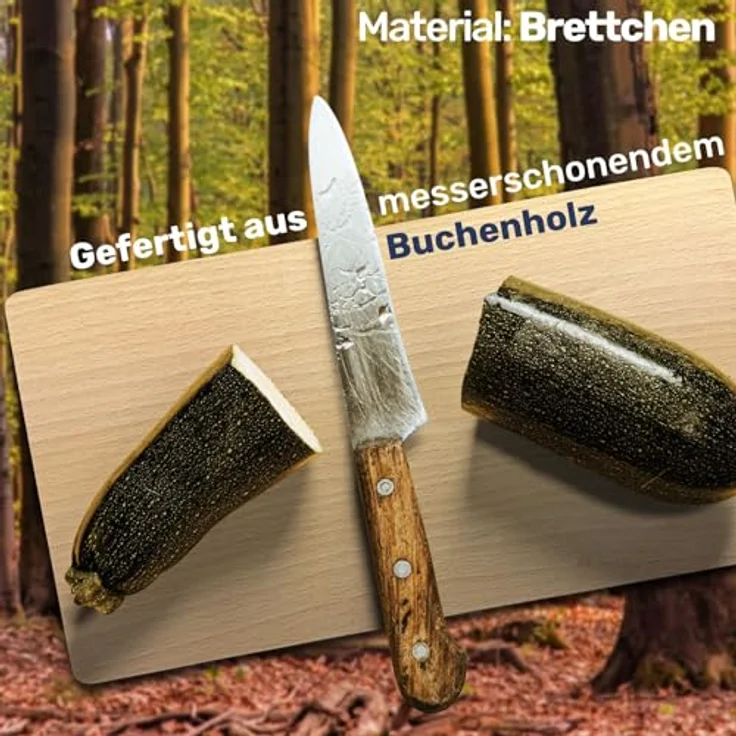 Gravidus 100 Frühstücksbrettchen eckig Holz Buche 22x12x1 cm – Bild 5