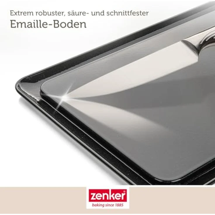 Zenker Rechteck-Springform mit Haube DELUXE, Kuchentransportbox mit le-Boden, Backblech mit Deckel (Farbe: Schwarz-Transparent-Rot), Menge: 1 Stück – Bild 7