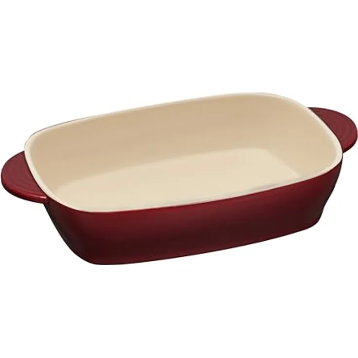 RESTO Auflaufform - Backform - Lasagneform - Brotbackform - Rechteckig aus Keramik für Brot Lasagne Brownie Kuchen uvm. | (1 l - 183 x 122 x 45 mm)