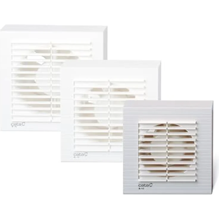 Konjac Sponge Cata Ventilator B10, Belüftungsventilator für Badezimmer, 98 m³/h Luftstrom, leiser Betrieb mit 41 dB, weiße Wandmontage, energieeffizient mit 15 W – Bild 4
