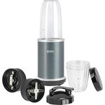 KeMar Standmixer (1000W, Anthrazit) Smoothiemaker, inkl. 2go Bechermit Sporttrinkdeckel, & 2 Klingen, 50ml Grinder -eloxierte Oberfläche - Mixer ice crush Funktion - cremige Smoothies & Milkshakes